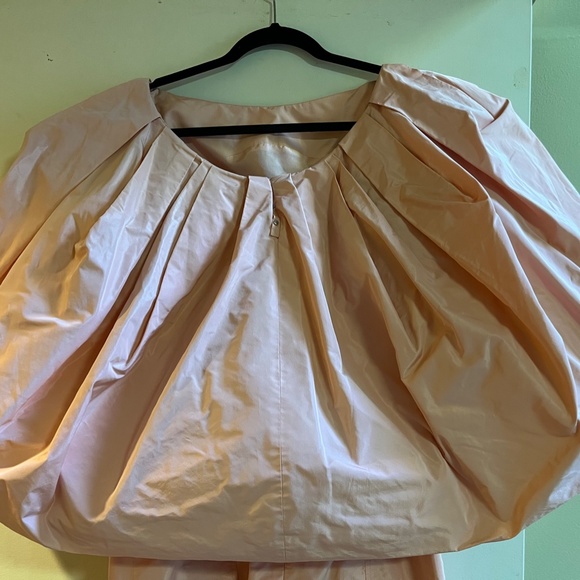 GIVENCHY Light Peach Pink Runway Dress Cape Sleeves S 2 - Picture 4 of 8